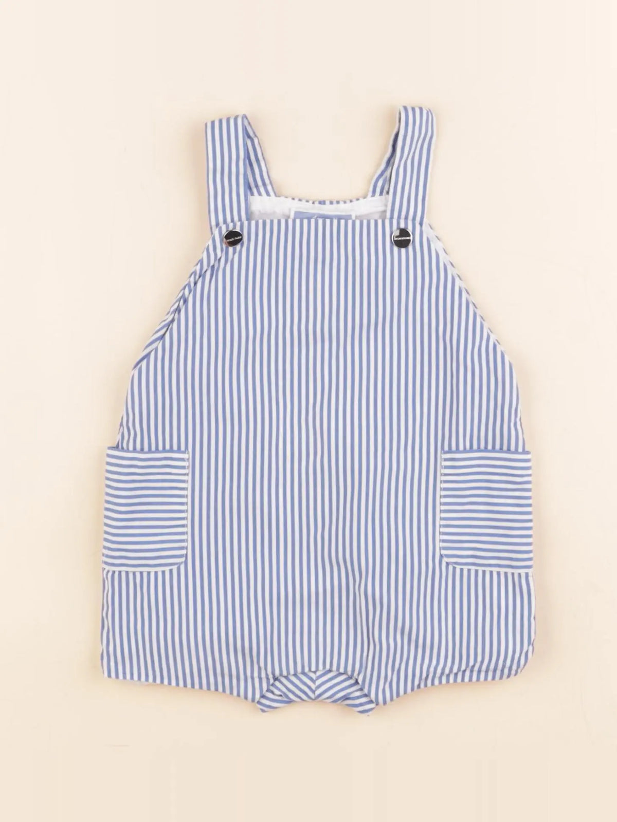 Jacadi - salopette blanc, bleu - 6 mois