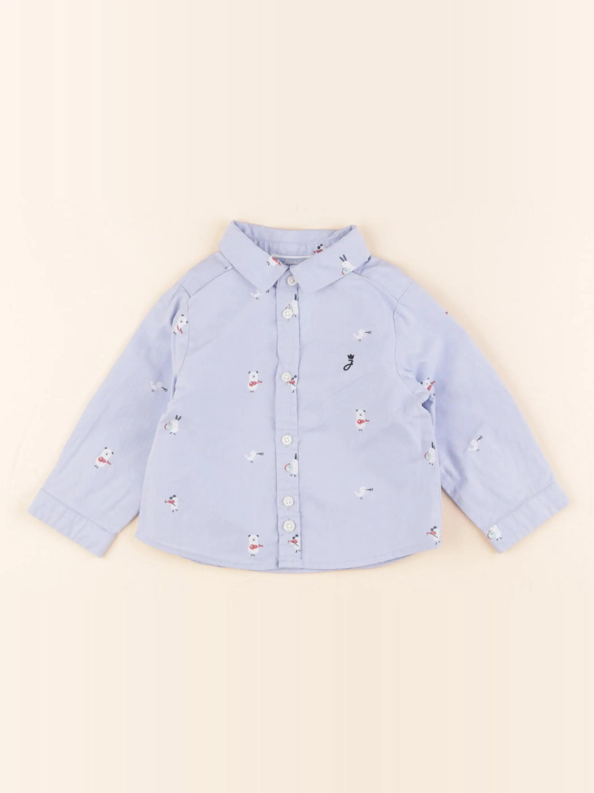 Jacadi - chemise bleu - 12 mois