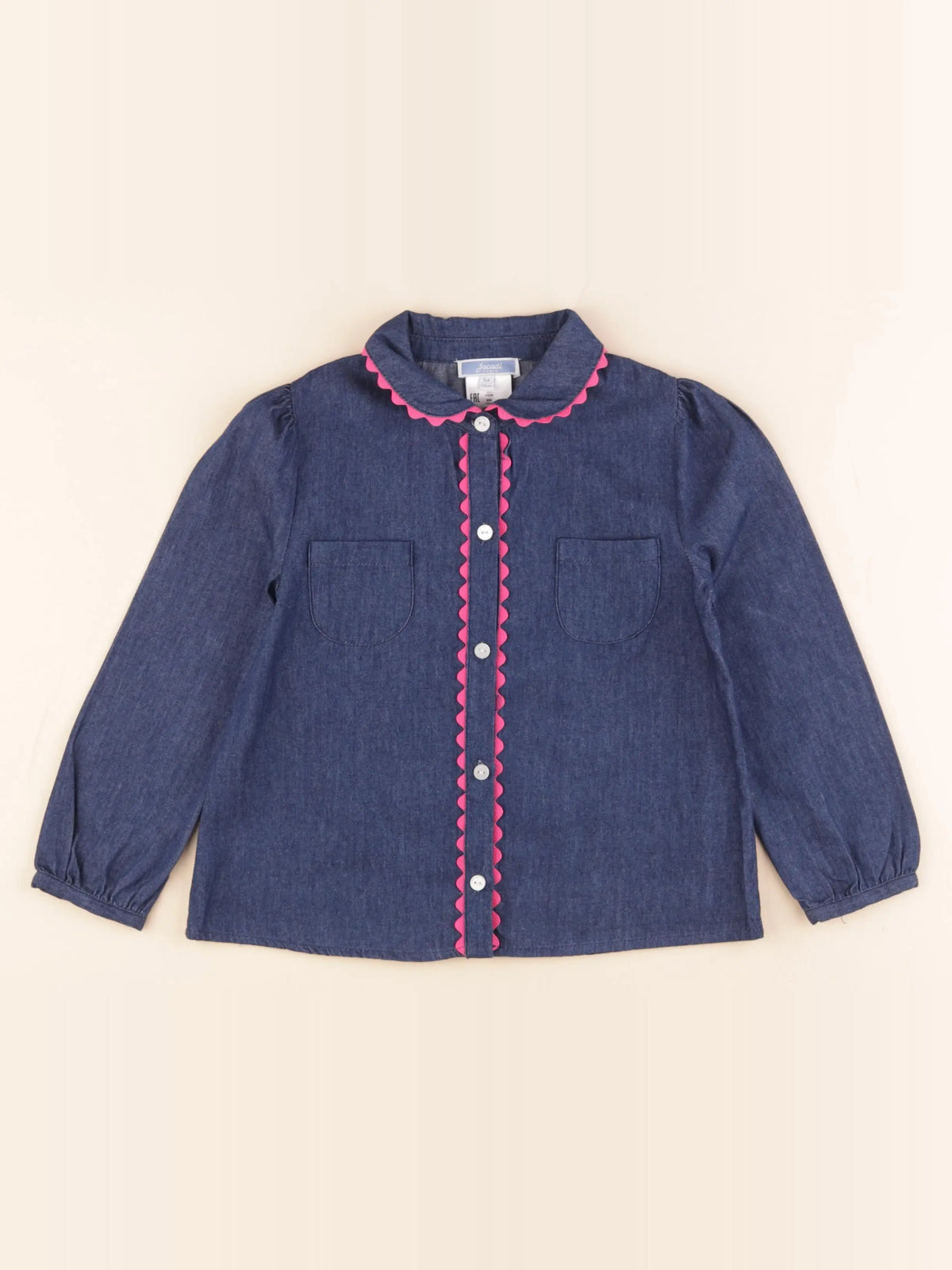 Jacadi - blouse bleu, rose - 5 ans