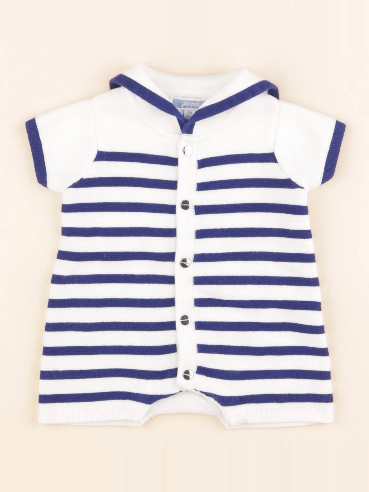 Jacadi - combinaison blanc, bleu - 3 mois