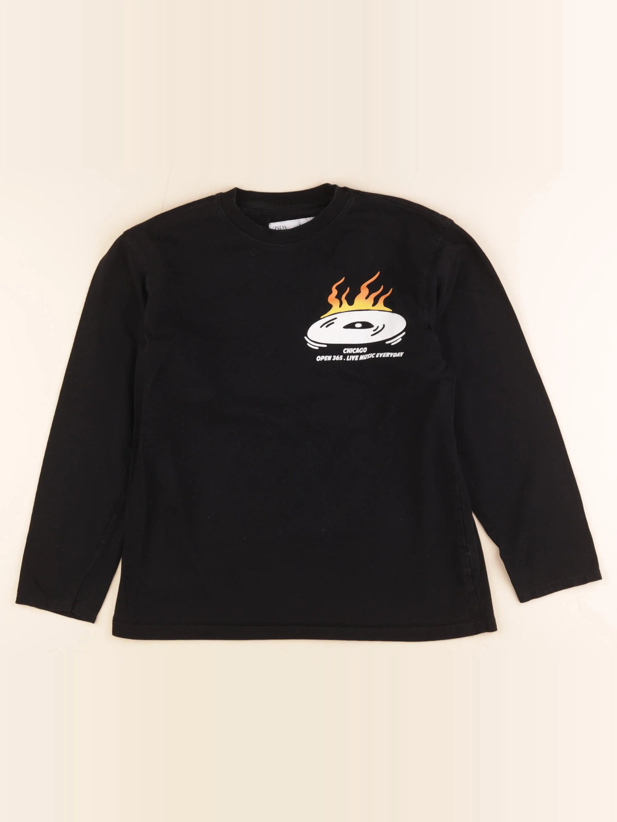 Zara - tee-shirt imprimé au dos noir - 11/12 ans