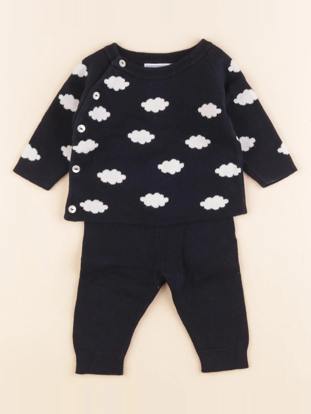 Jacadi - ensemble bleu - 3 mois