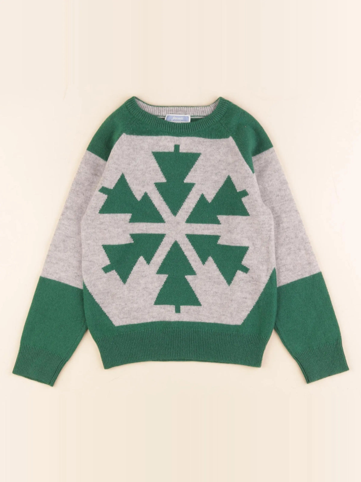 Jacadi - pull gris, vert - 4 ans