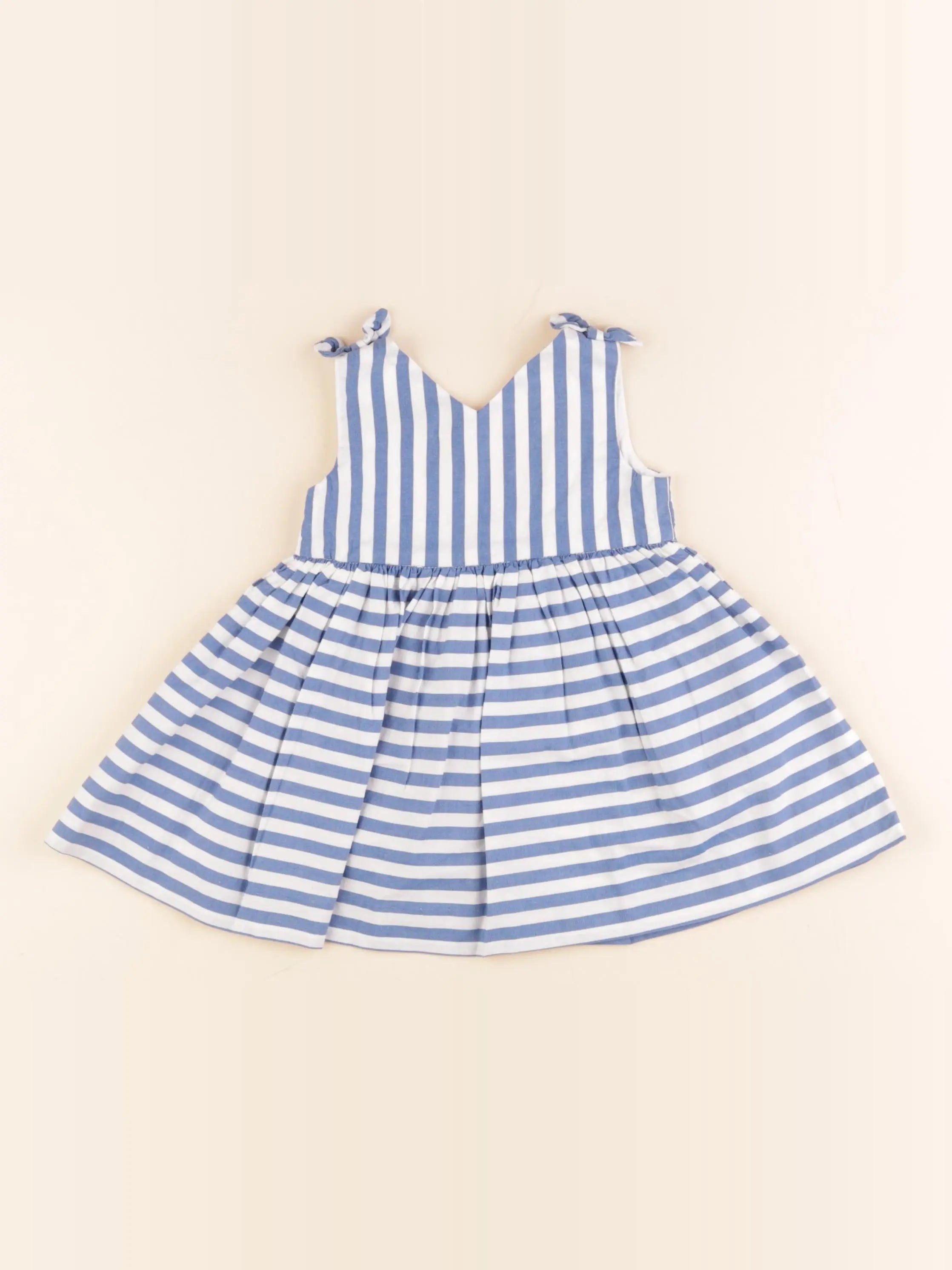 Jacadi - robe blanc, bleu - 6 mois