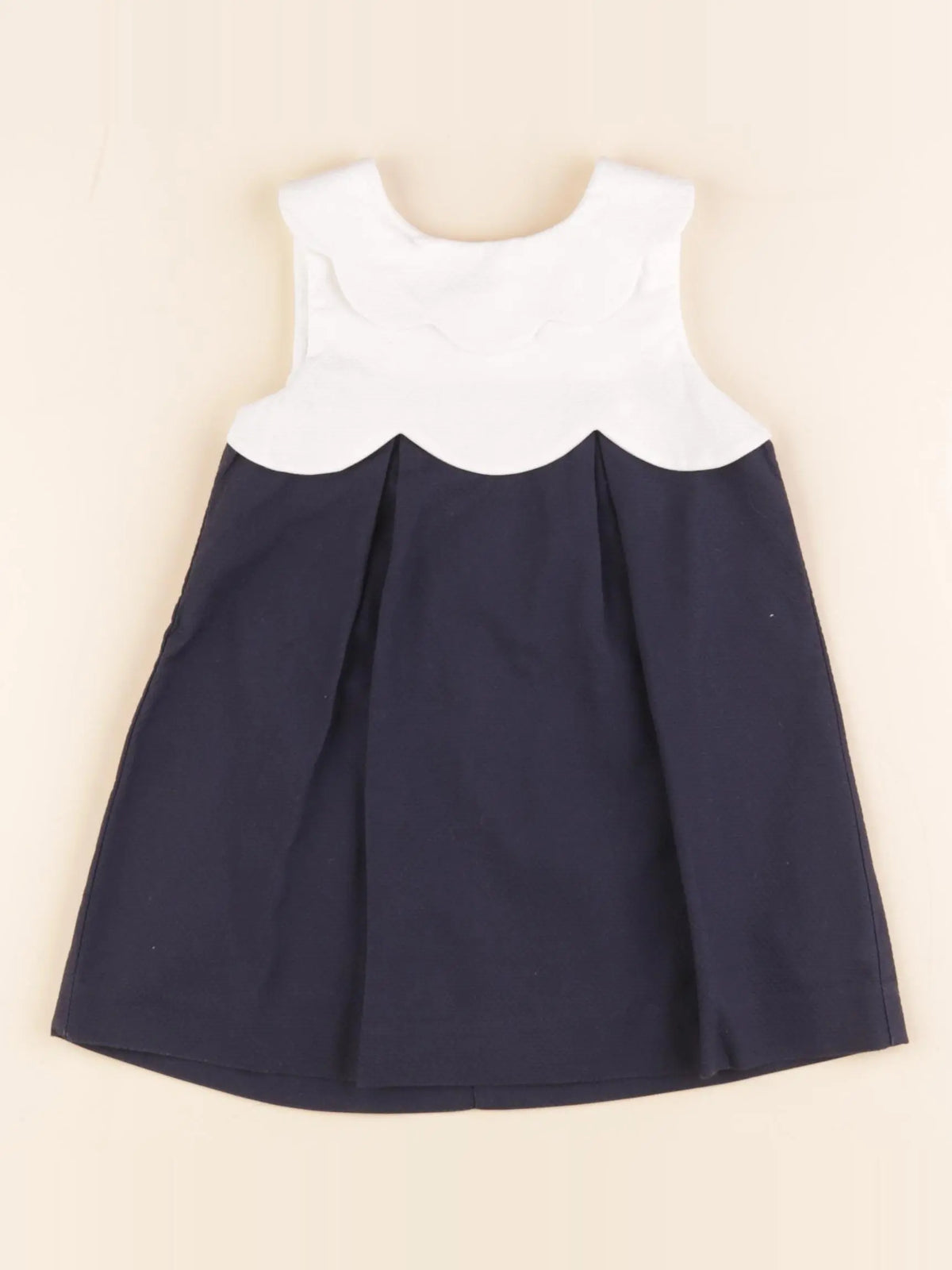 Jacadi - robe blanc, bleu - 18 mois