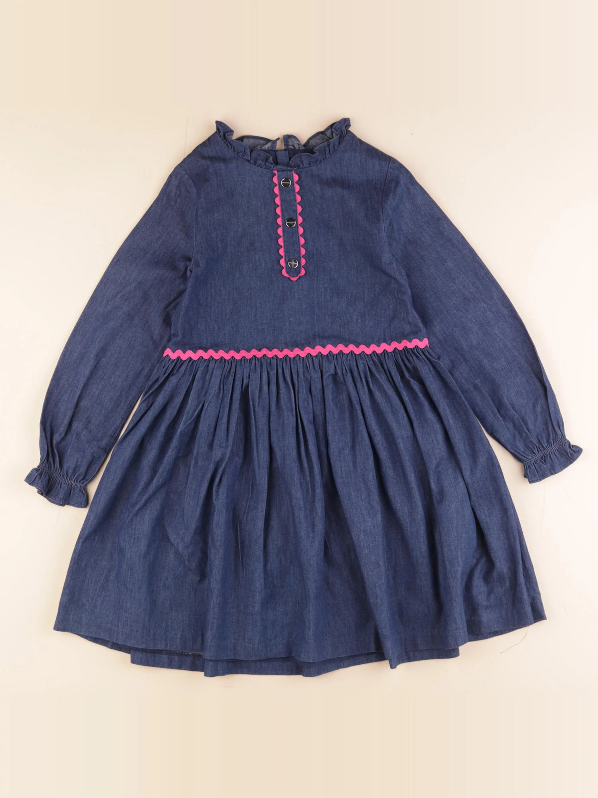 Jacadi - robe bleu, rose - 8 ans