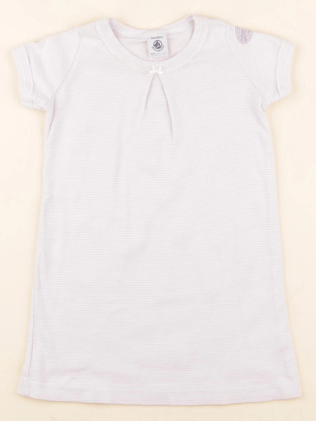 Chemise de nuit coton violet