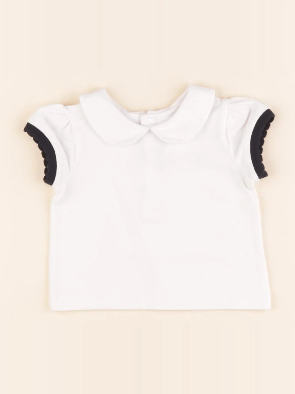Jacadi - tee-shirt blanc, bleu - 6 mois