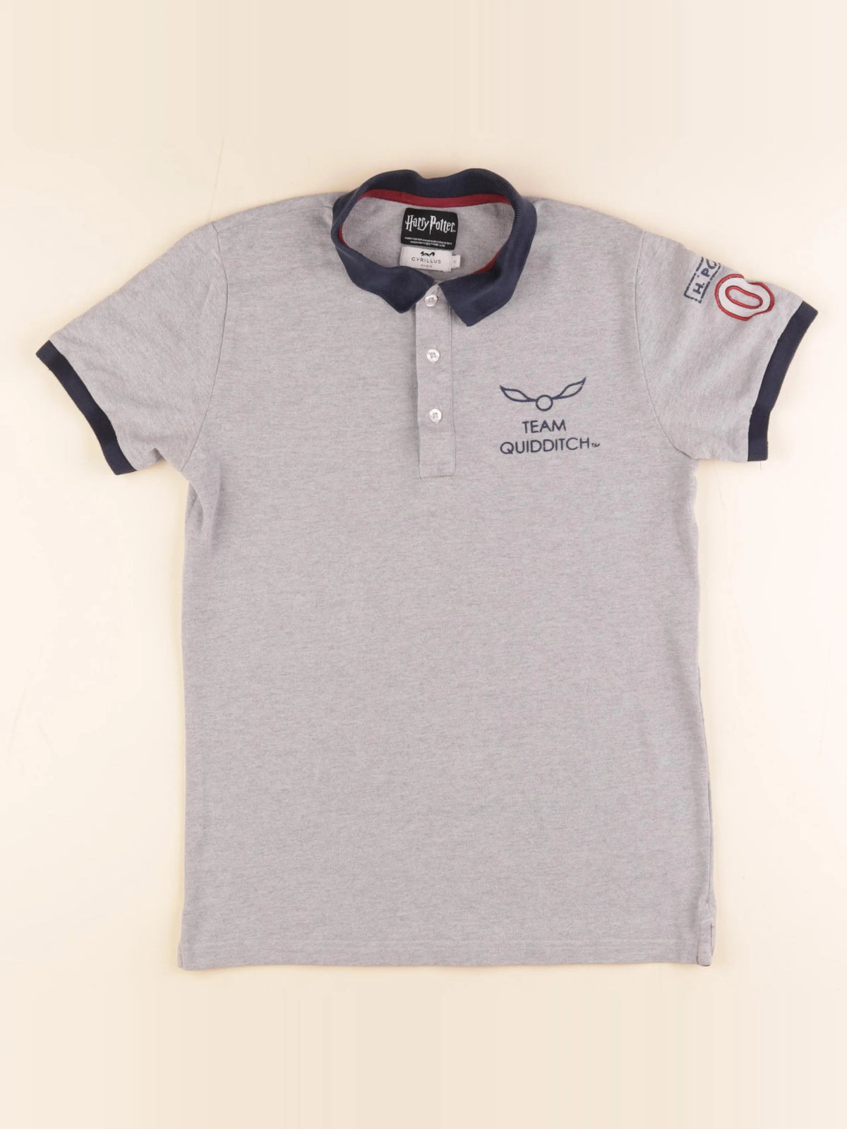 Cyrillus - polo gris - 12 ans