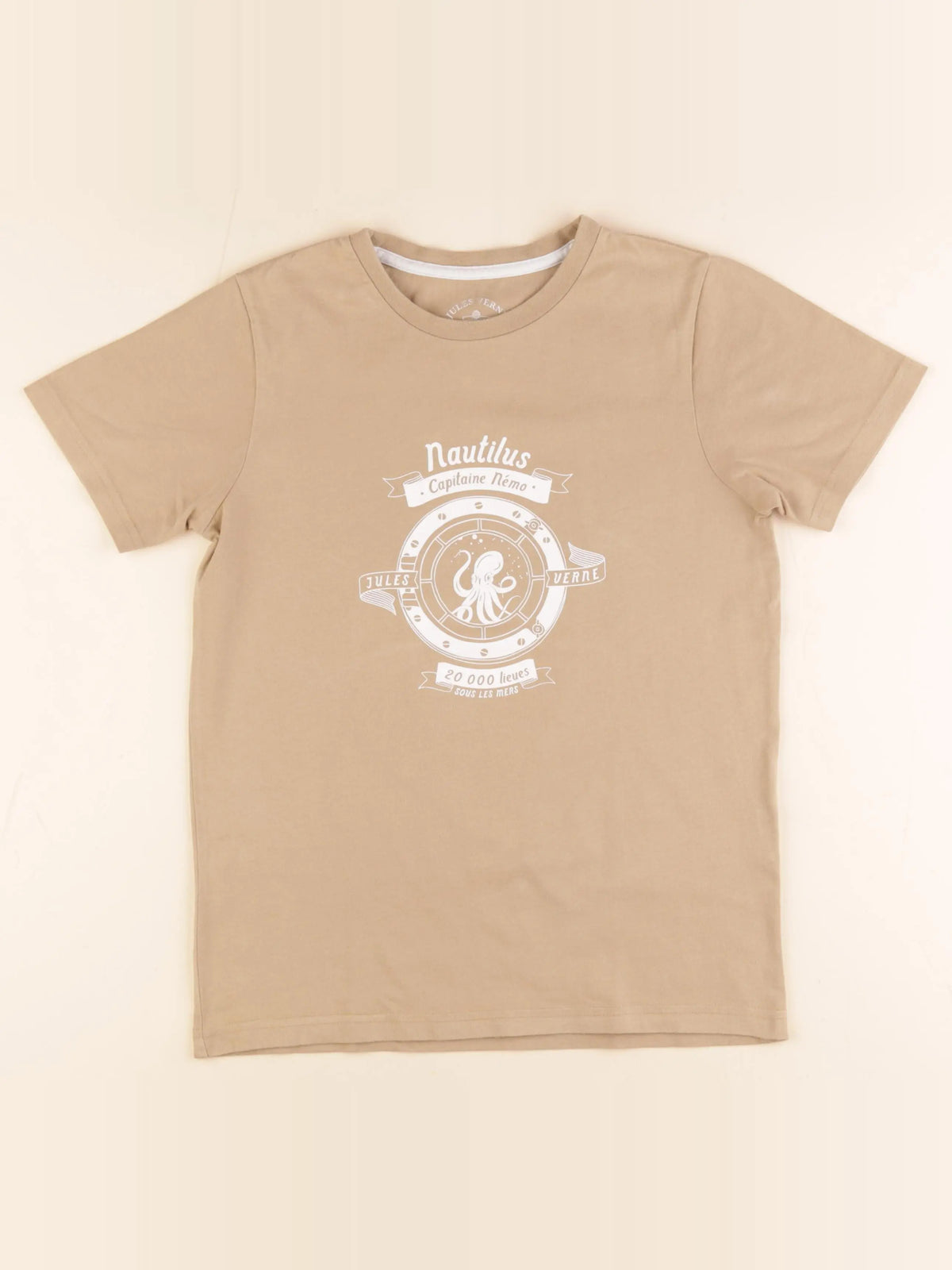 Cyrillus - tee-shirt coton beige - 12 ans
