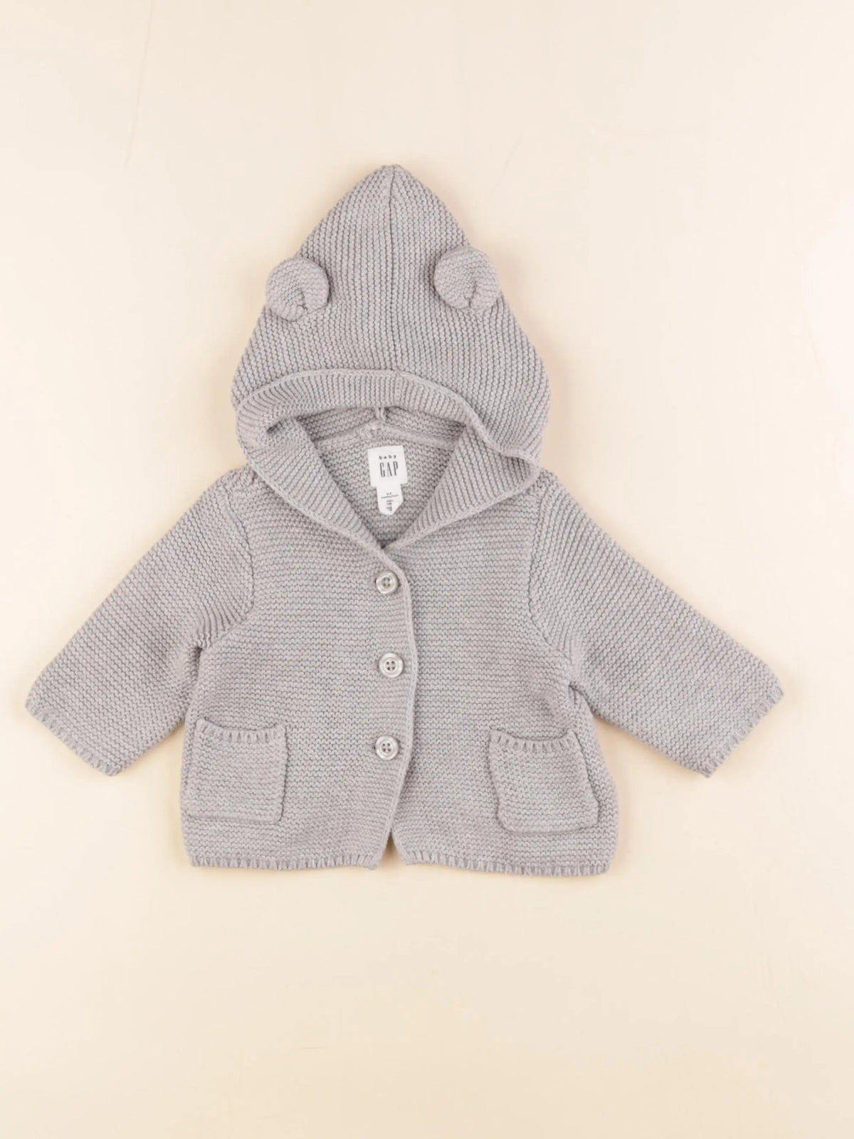 GAP - gilet gris - 0/3 mois