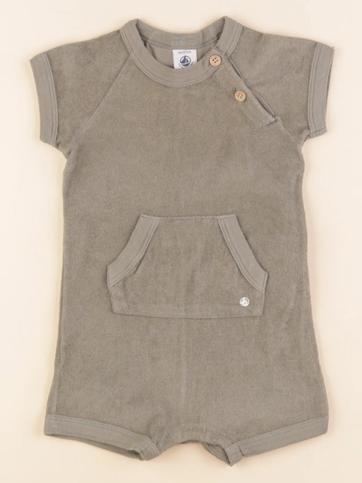 Petit Bateau - combinaison vert - 6 mois