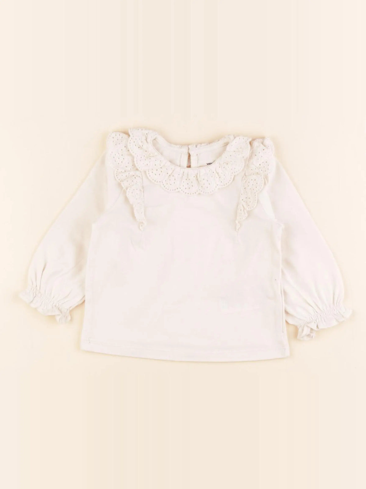 Vertbaudet - tee-shirt beige - 6 mois