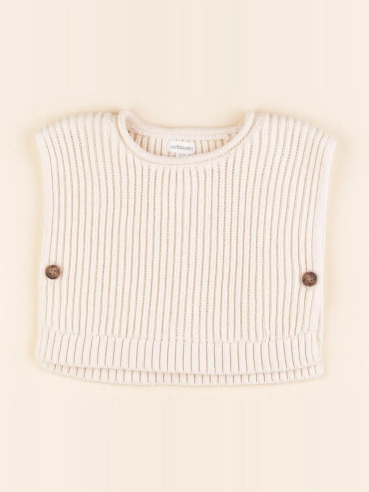 Vertbaudet - gilet beige - 6 mois