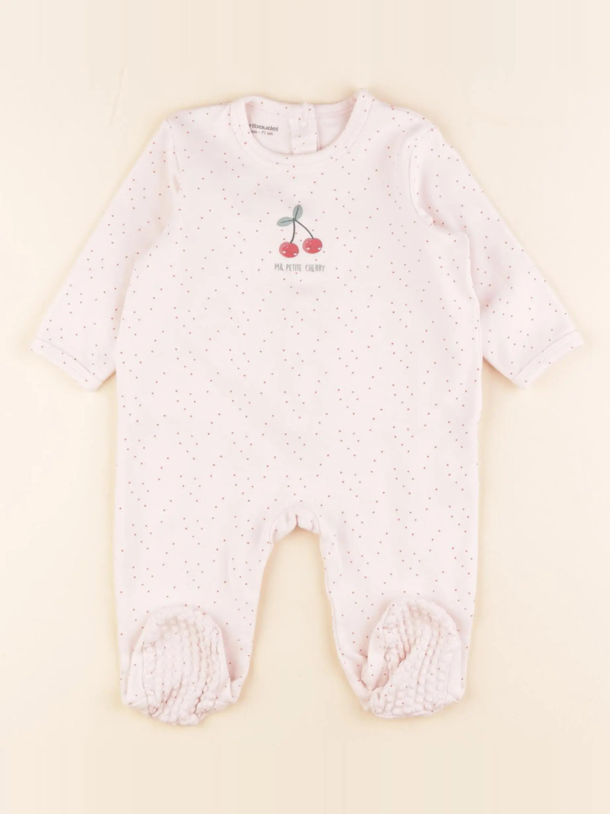 Vertbaudet - pyjama coton rose - 9 mois