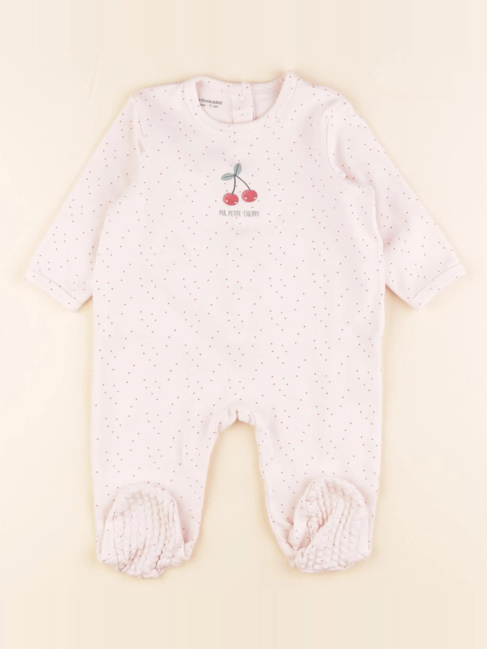 Vertbaudet - pyjama coton rose - 9 mois