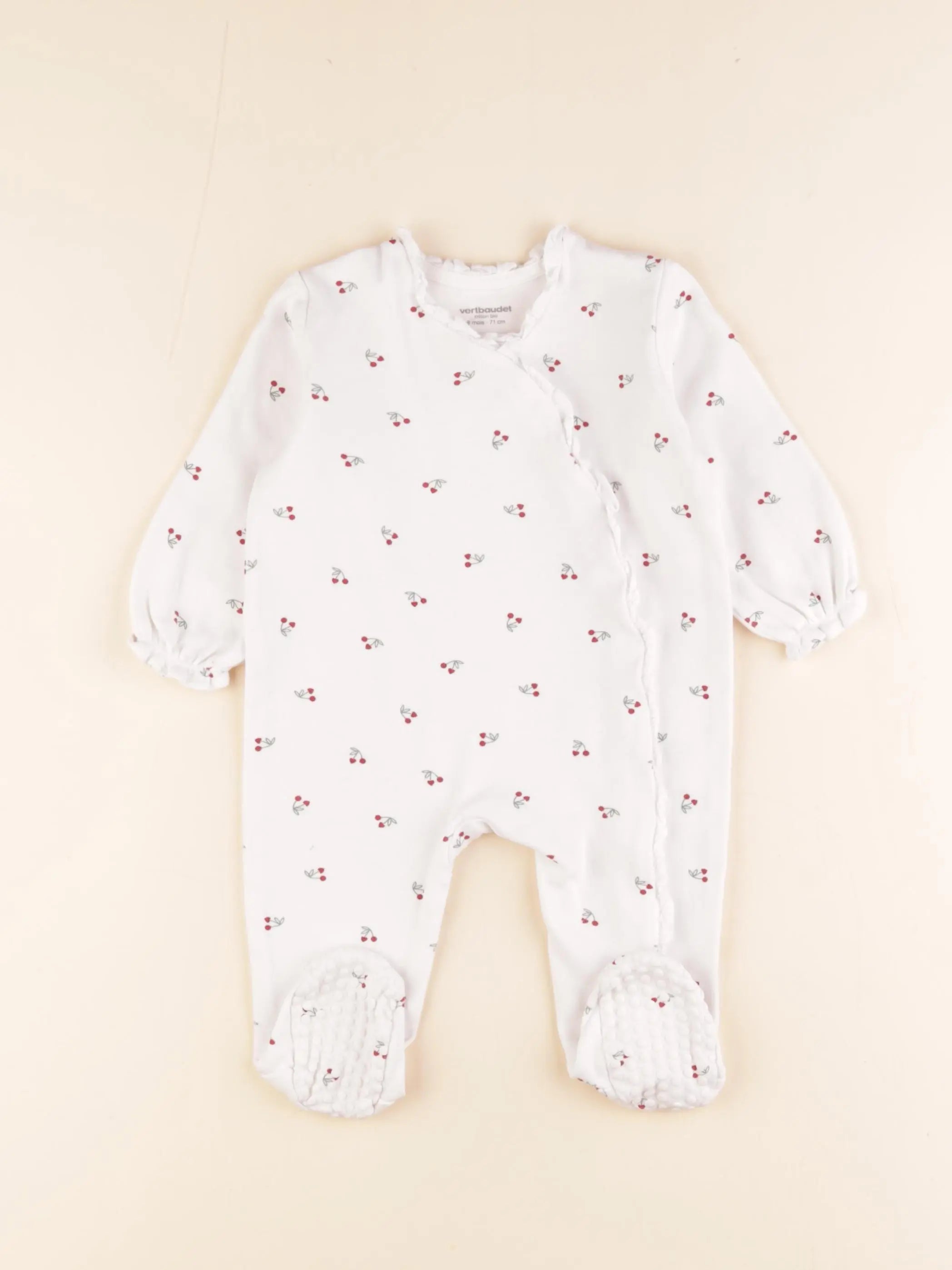 Vertbaudet - pyjama coton blanc - 9 mois