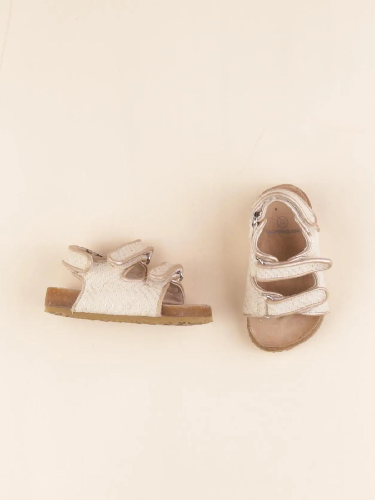Vertbaudet - sandales beige, or - pointure 21
