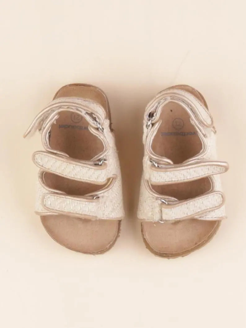 Vertbaudet - sandales beige, or - pointure 21