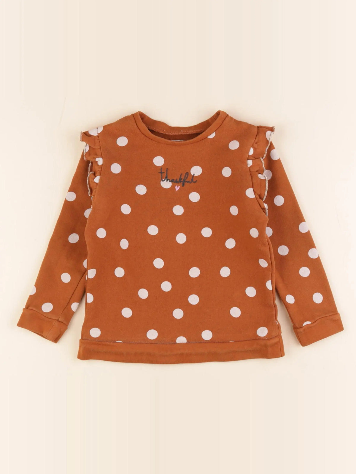 Vertbaudet - sweat marron - 4 ans