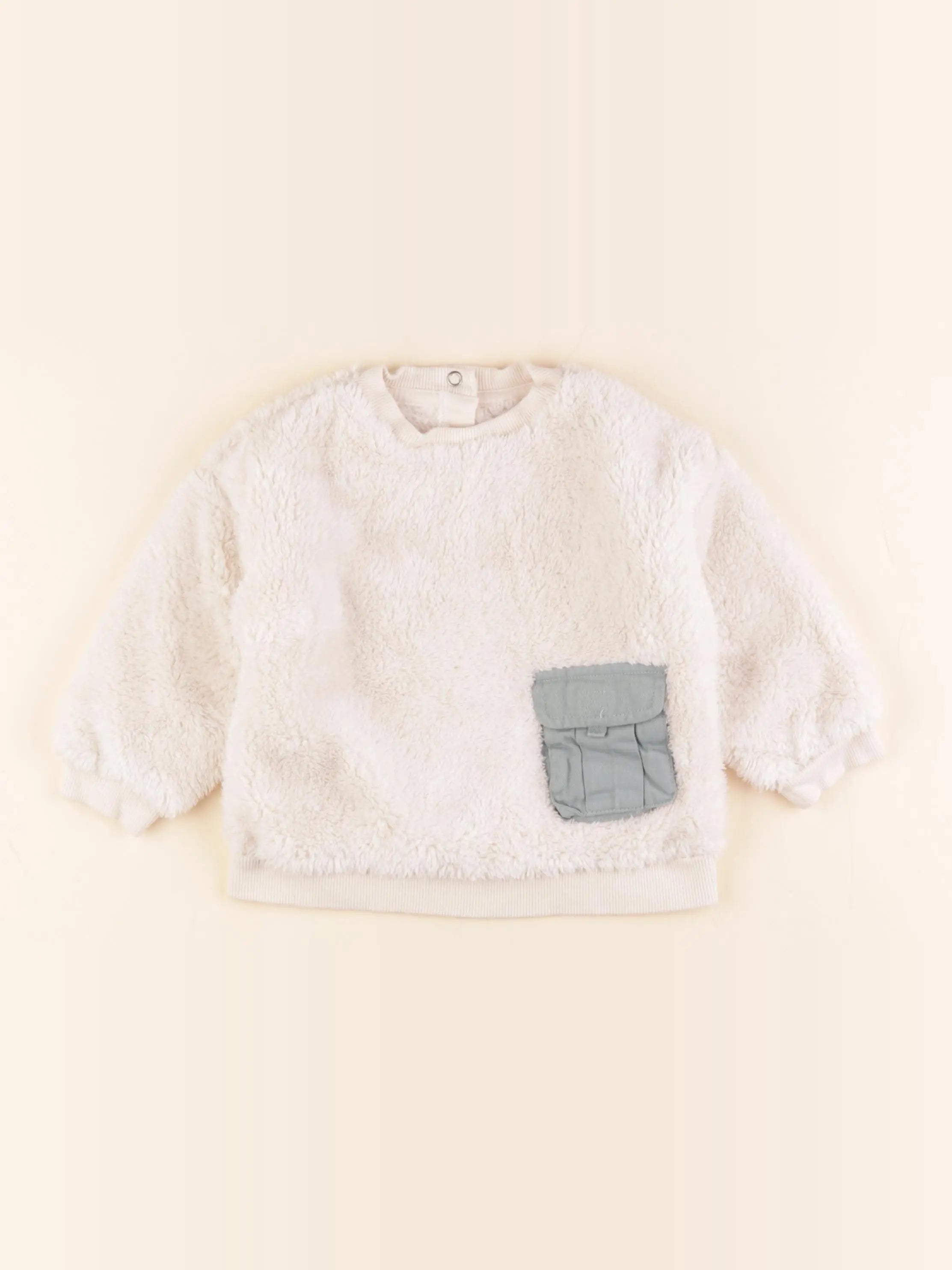 Vertbaudet - sweat beige - 18 mois