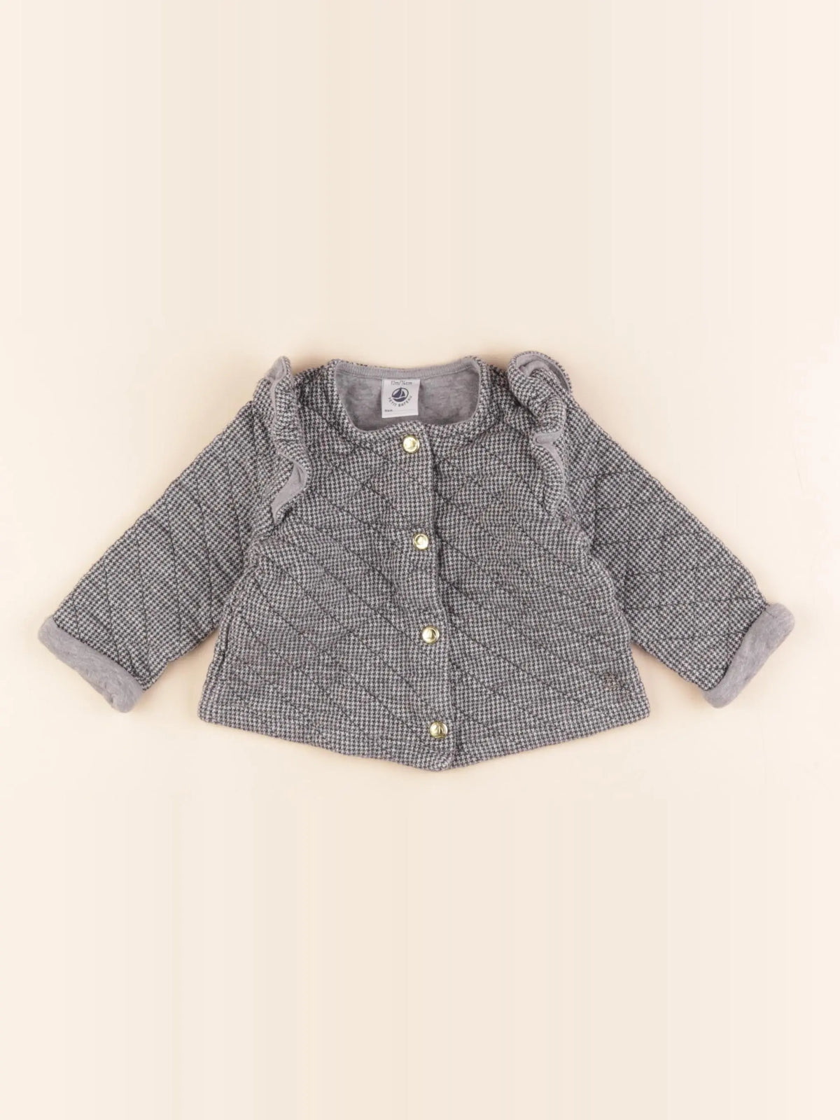 Petit Bateau - sweat gris - 12 mois