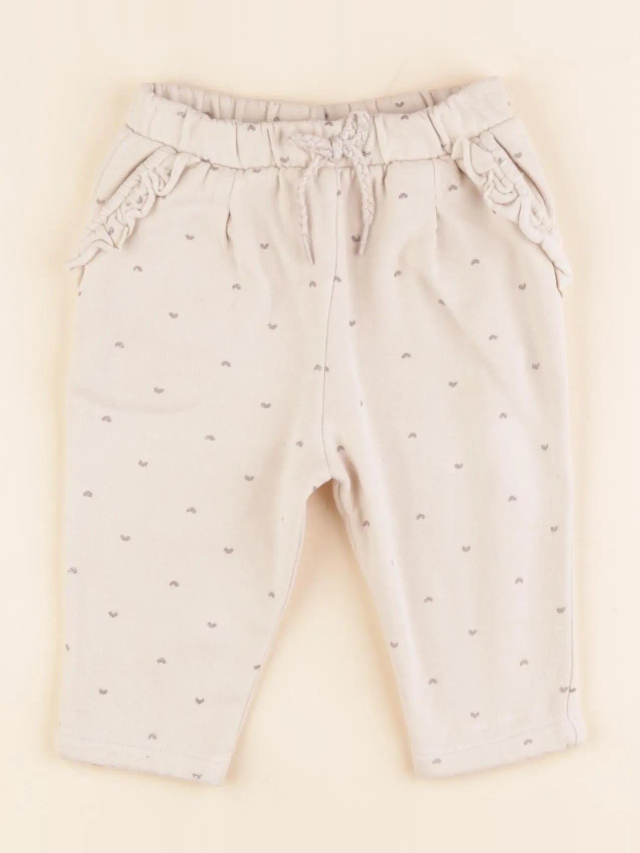 Vertbaudet - pantalon beige - 9 mois