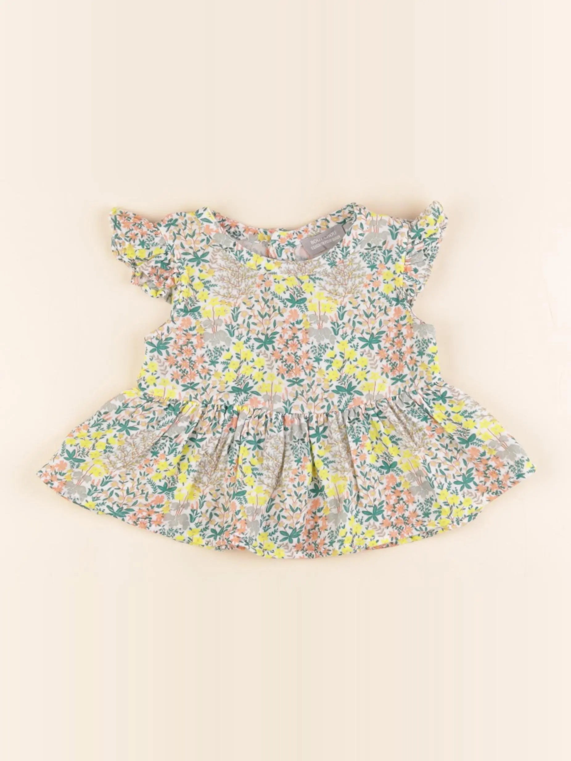 Boutchou - blouse multicolore - 9 mois