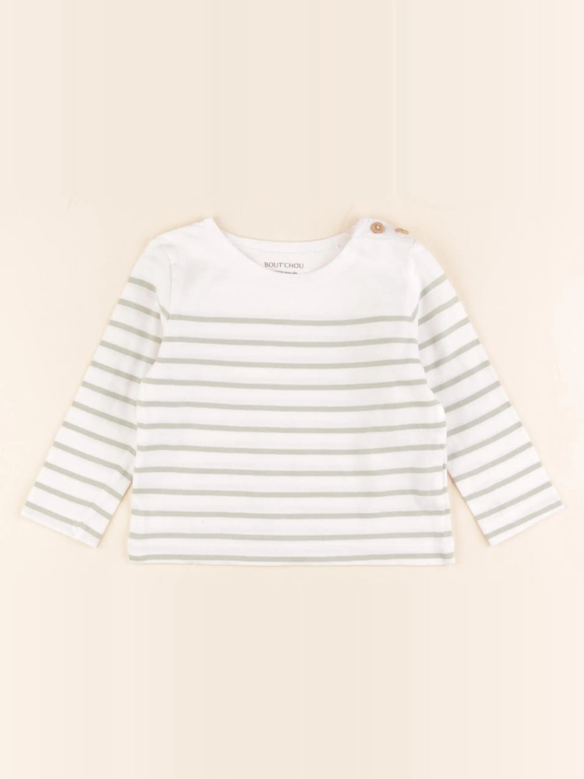 Boutchou - tee-shirt blanc, vert - 12 mois