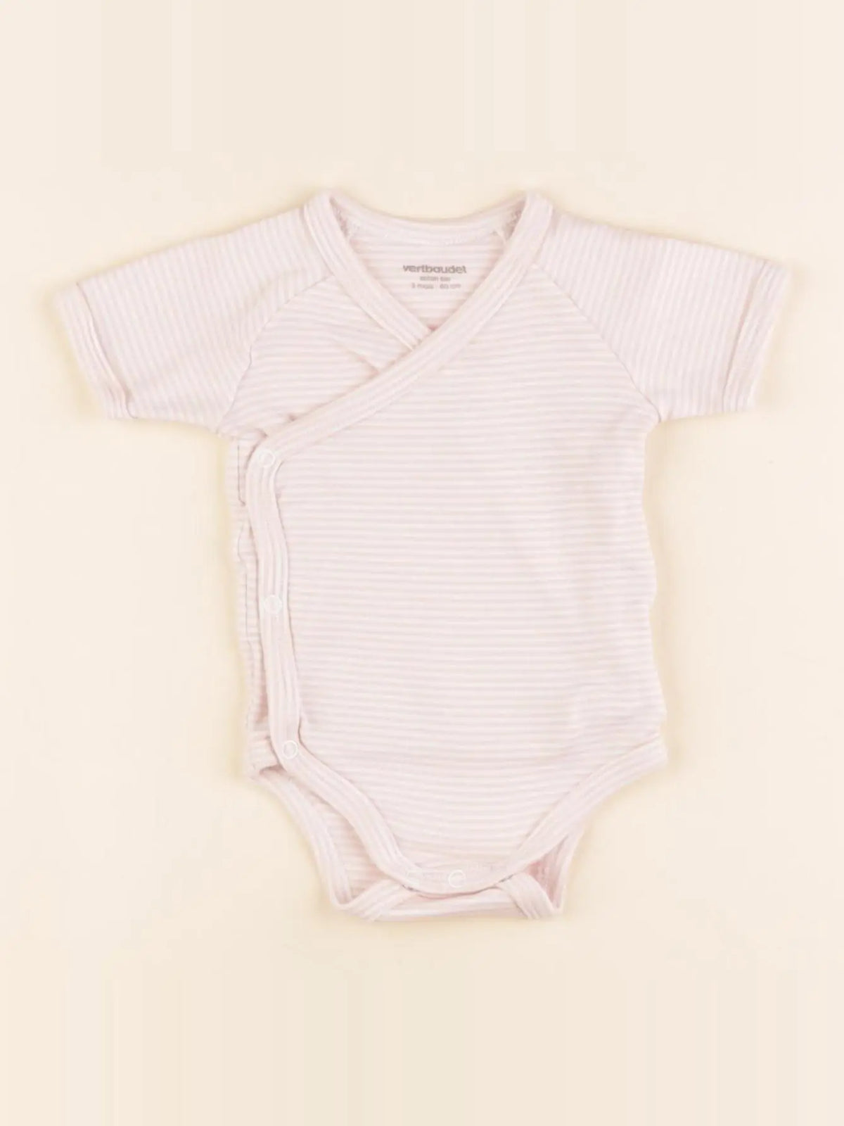 Vertbaudet - body rose - 3 mois