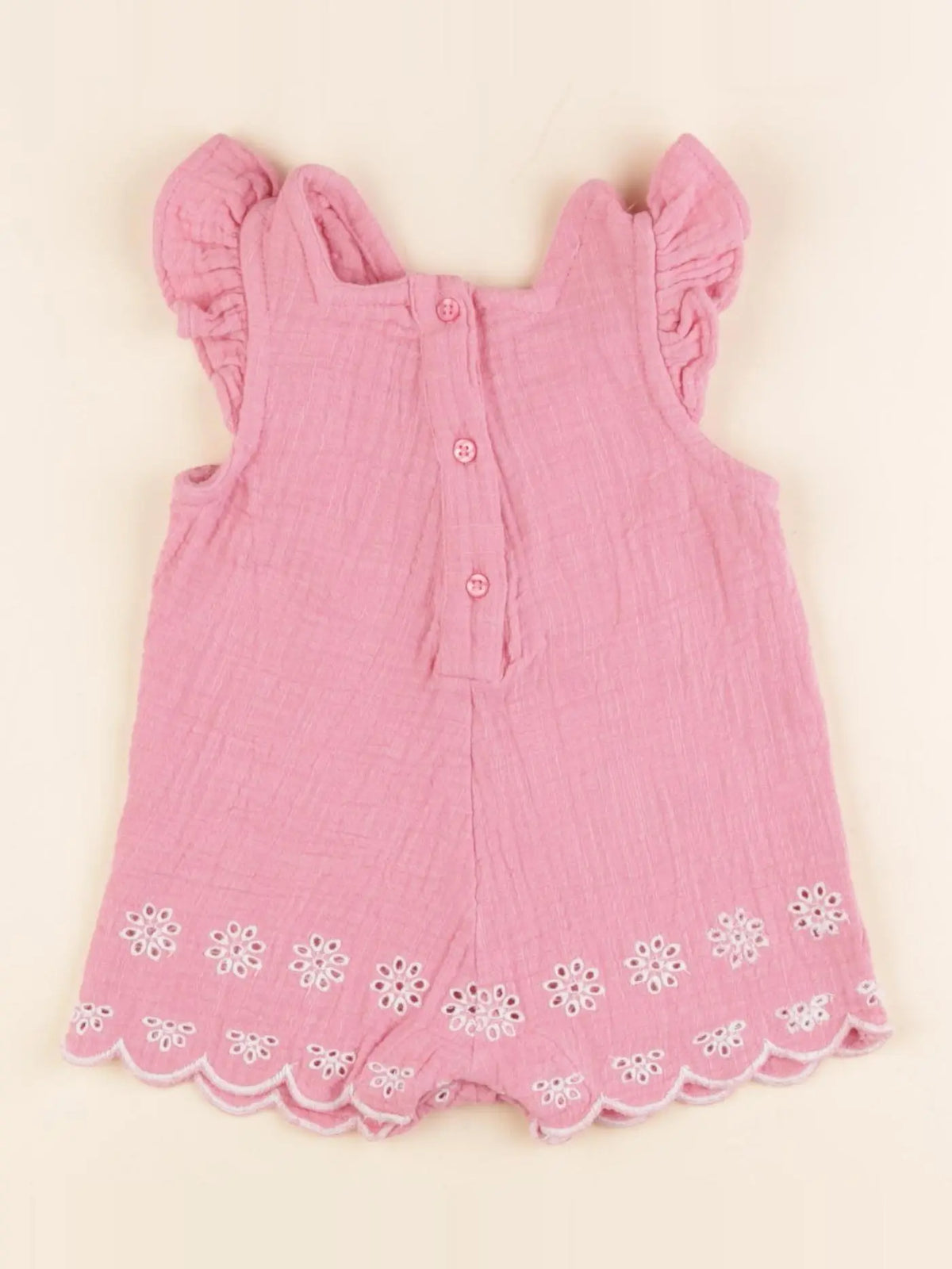 Vertbaudet - combinaison rose - 6 mois