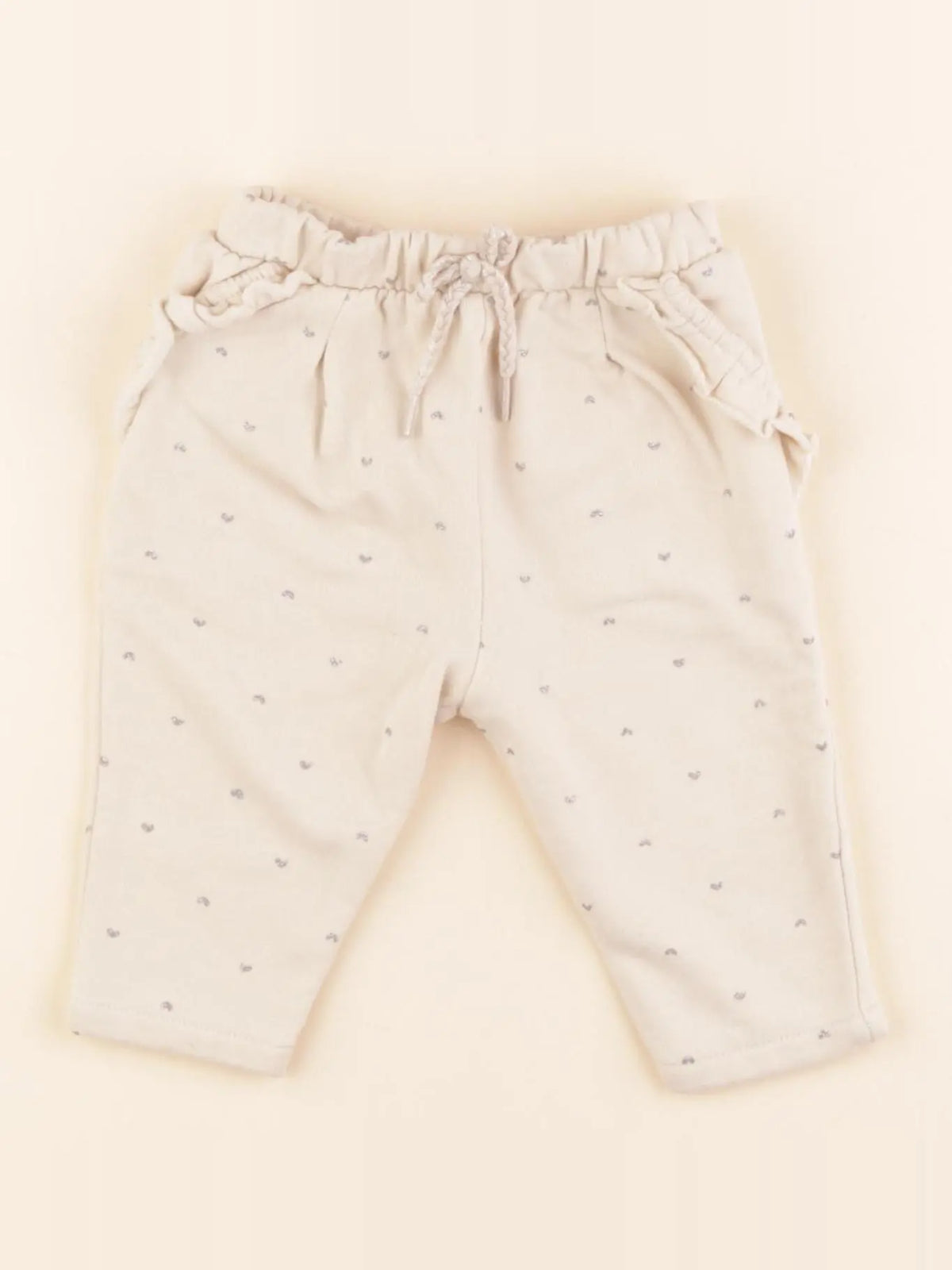 Vertbaudet - pantalon beige - 6 mois