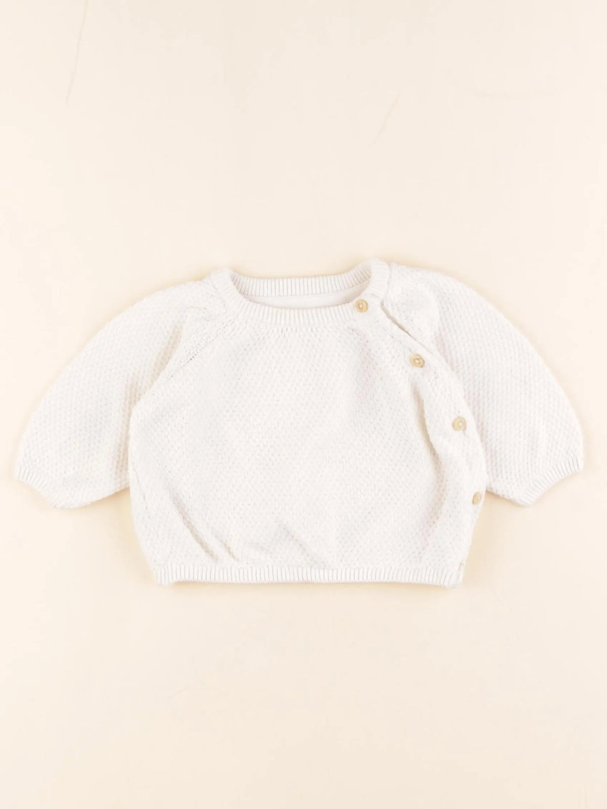 H&M - pull beige - 1/2 mois