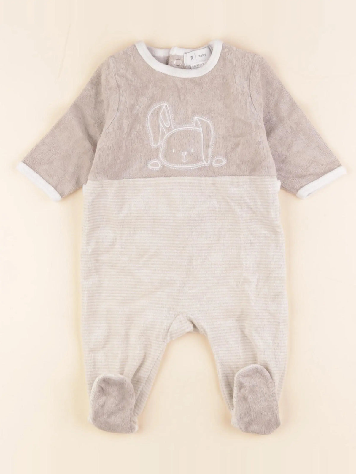 La Redoute - pyjama velours beige - 3 mois