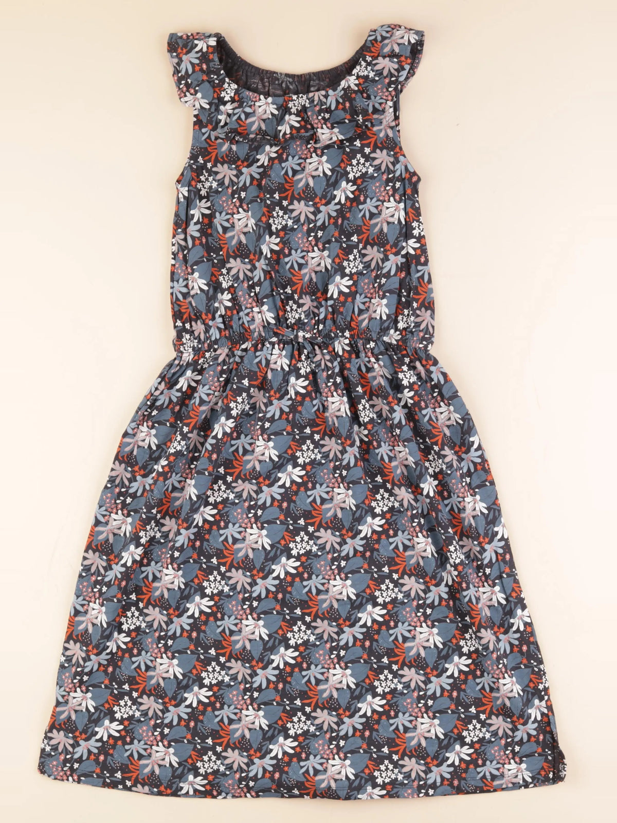 Vertbaudet - robe bleu, multicolore - 8 ans