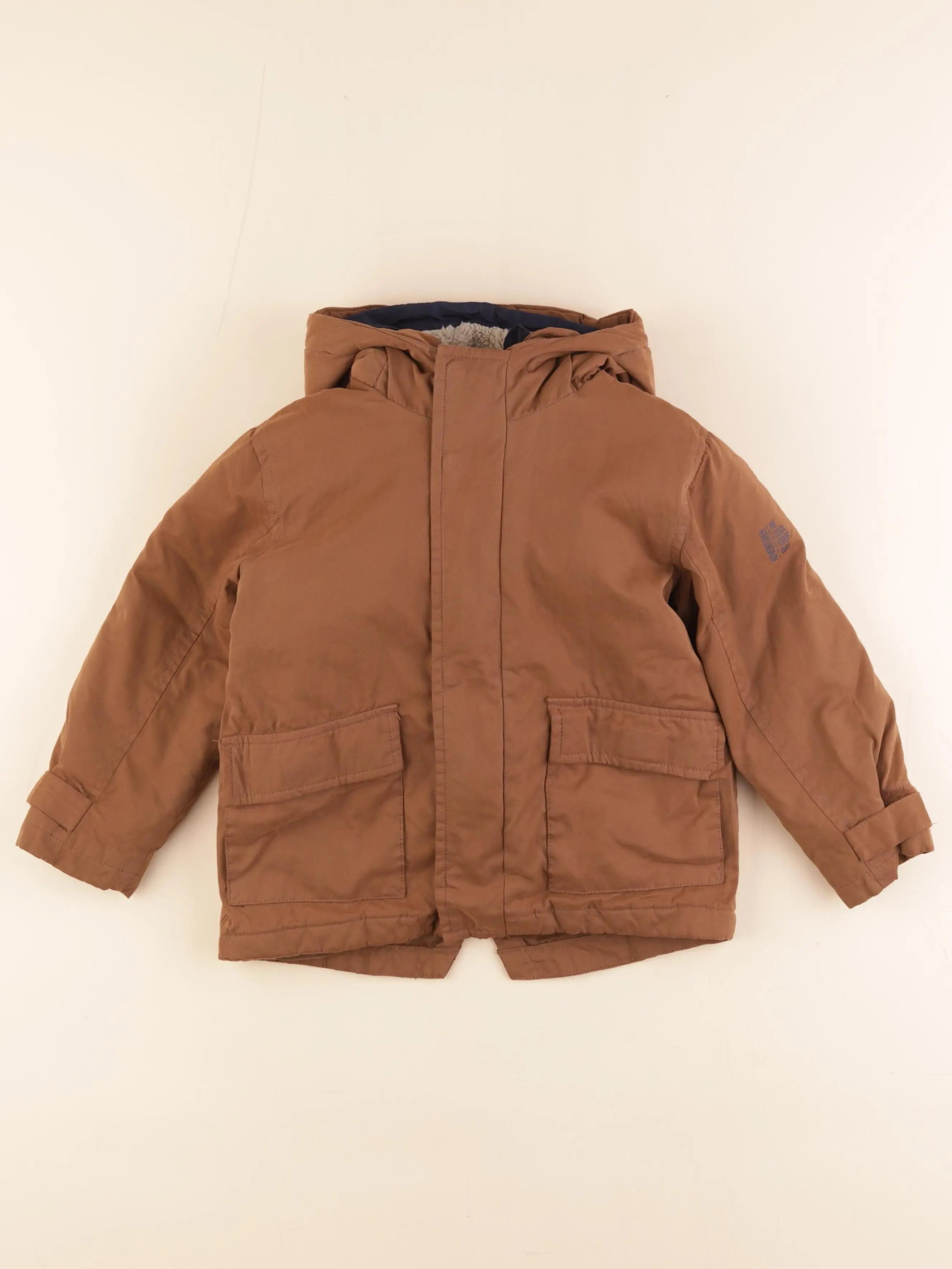 Vertbaudet - parka marron - 4 ans