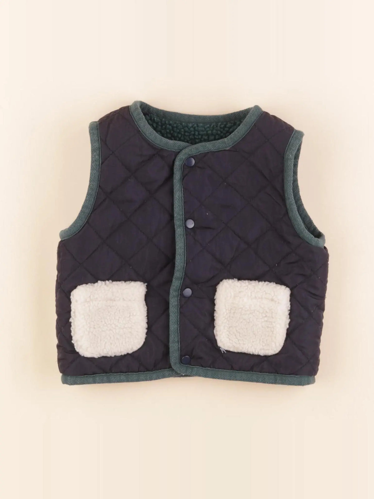 Boutchou - doudoune réversible bleu - 18 mois