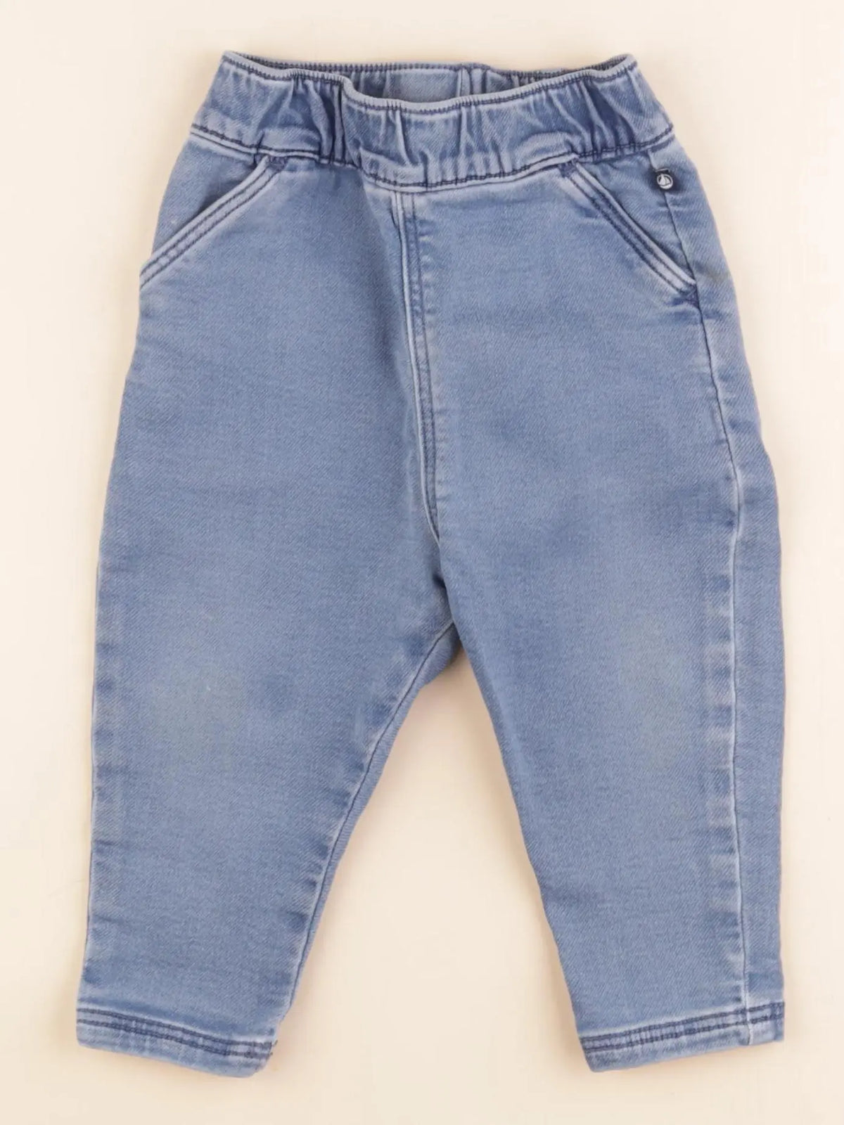 Petit Bateau - jean bleu - 12 mois