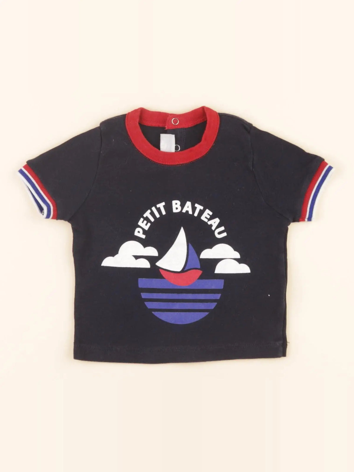 Tee-shirt bleu, rouge