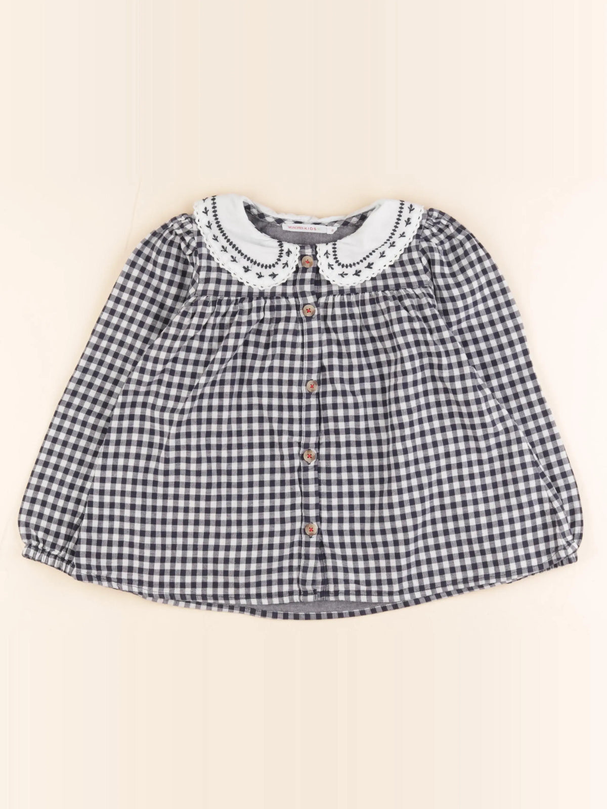 Monoprix - blouse bleu, blanc - 8 ans