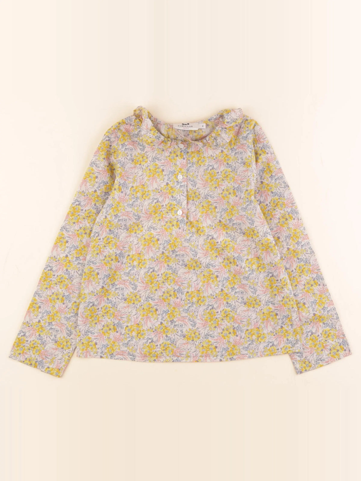 Cyrillus - blouse jaune - 8 ans