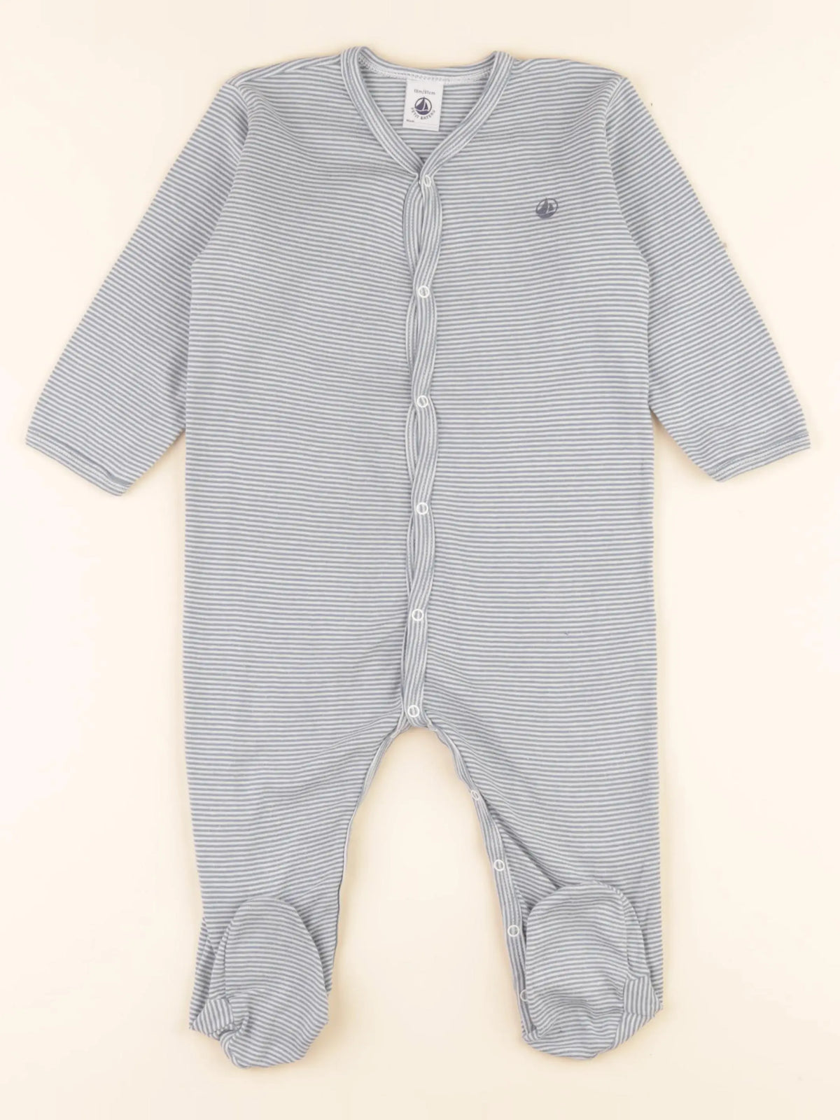 Pyjama coton bleu, blanc