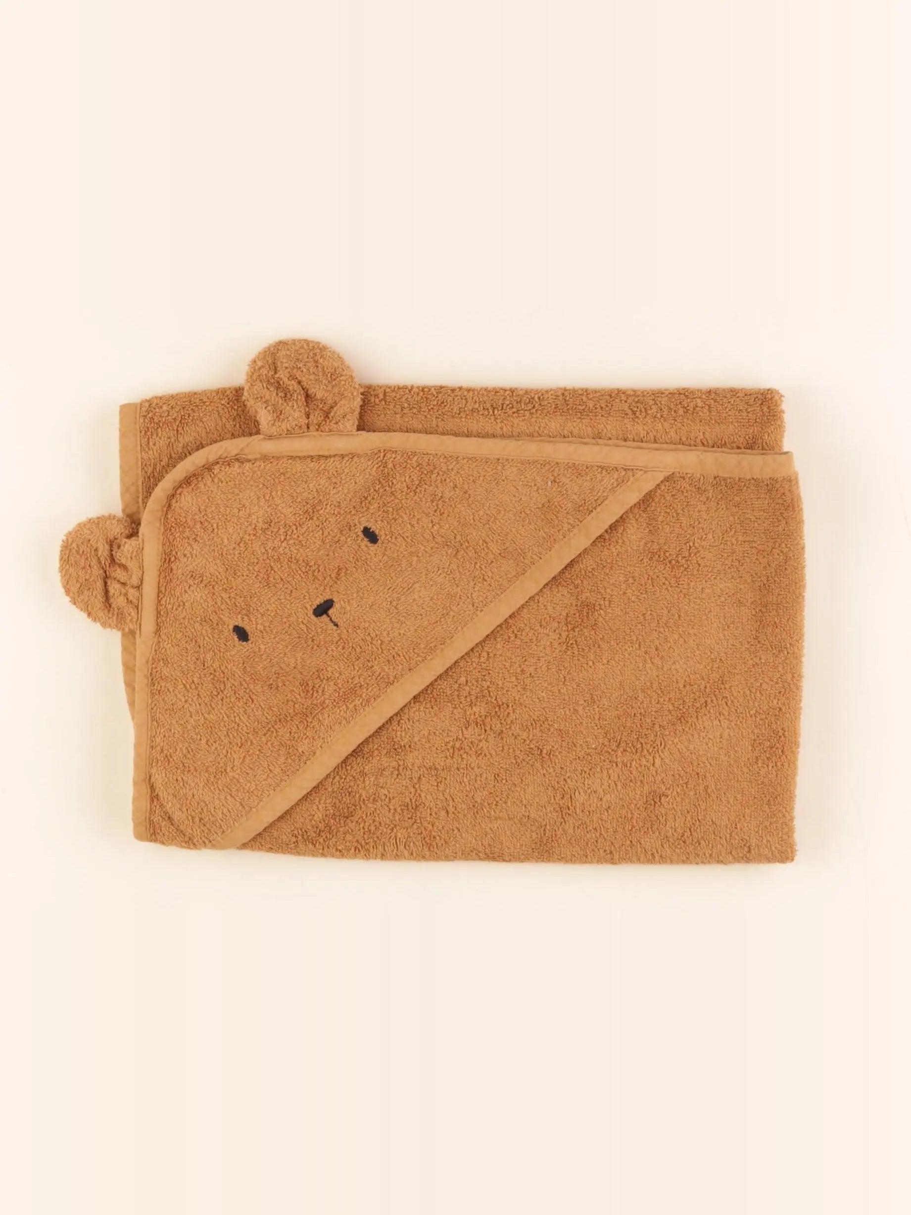 Vertbaudet - cape de bain marron - 0/6 mois