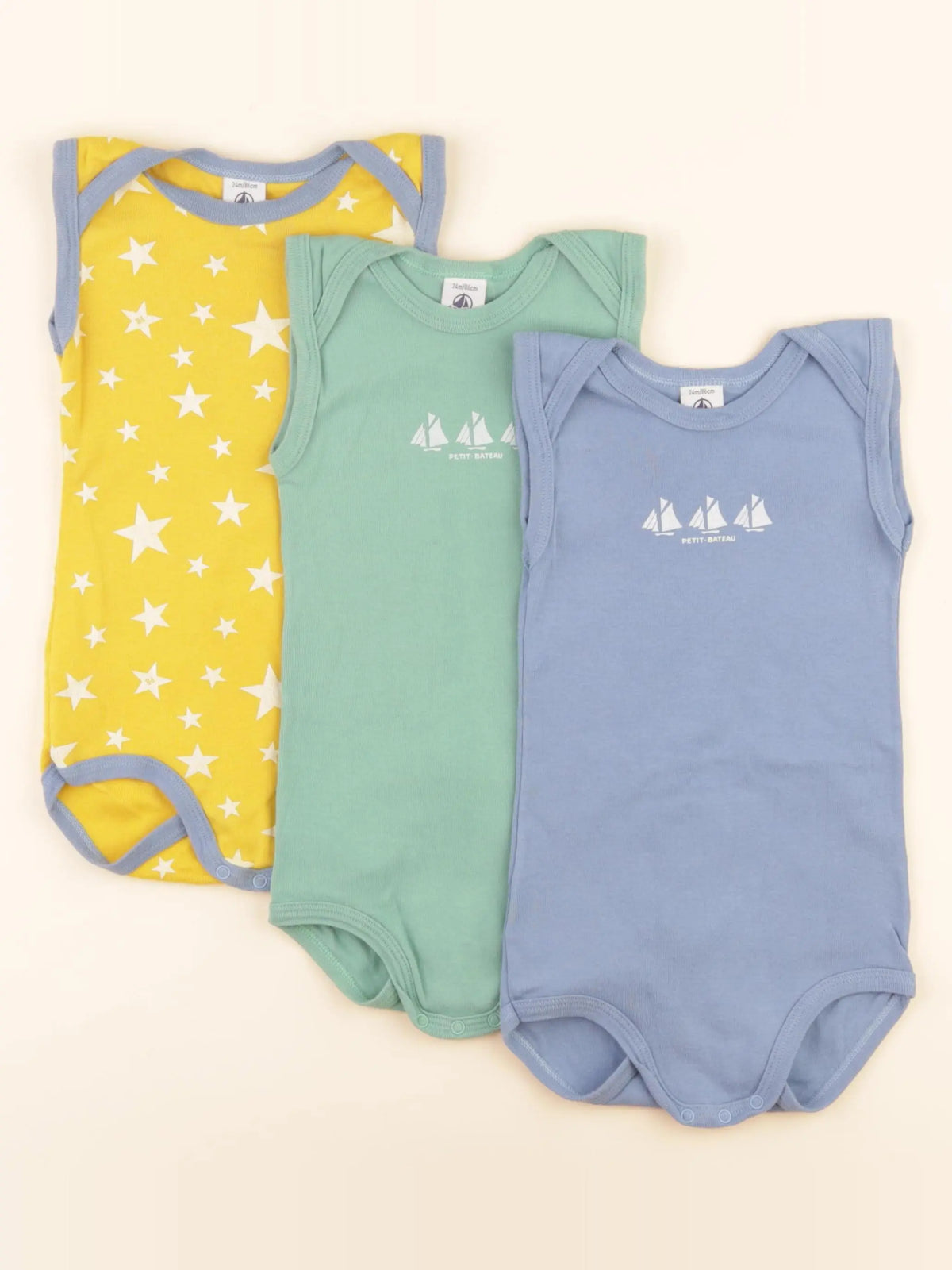 Lot de 3 bodies en coton multicolore