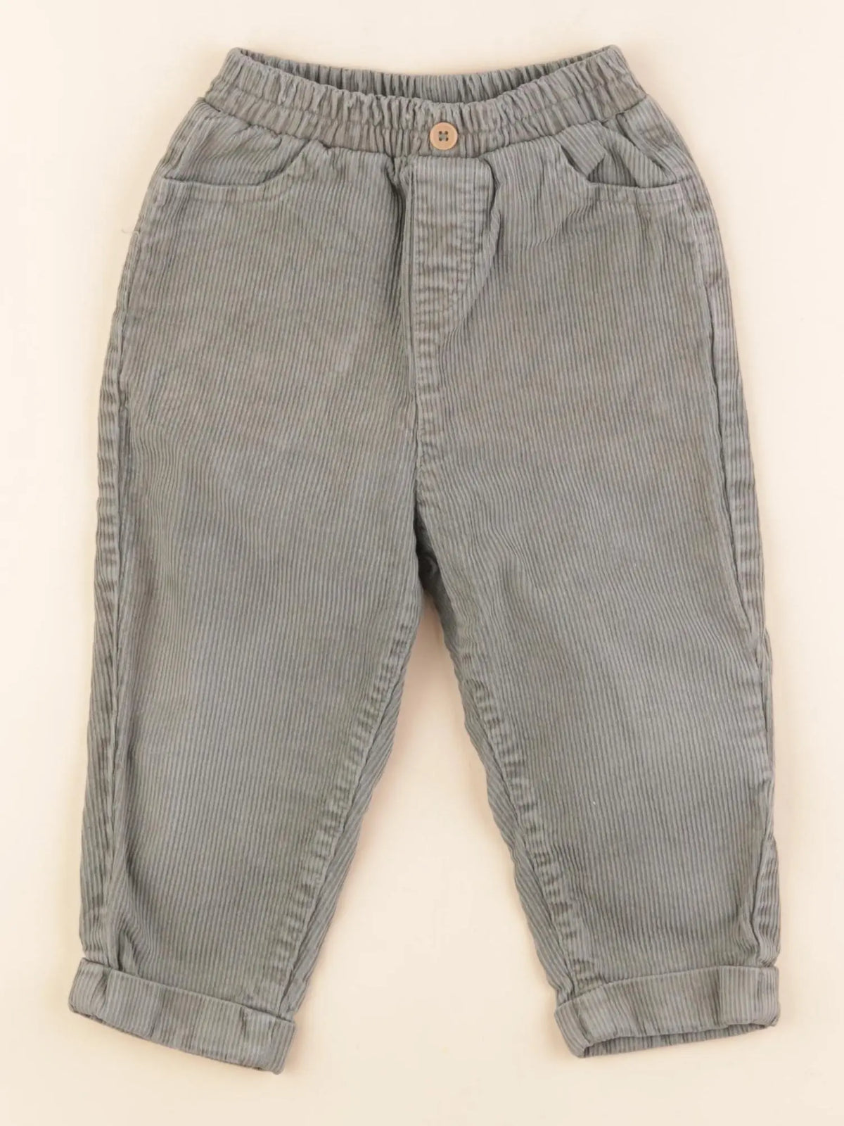 Vertbaudet - pantalon vert - 2 ans