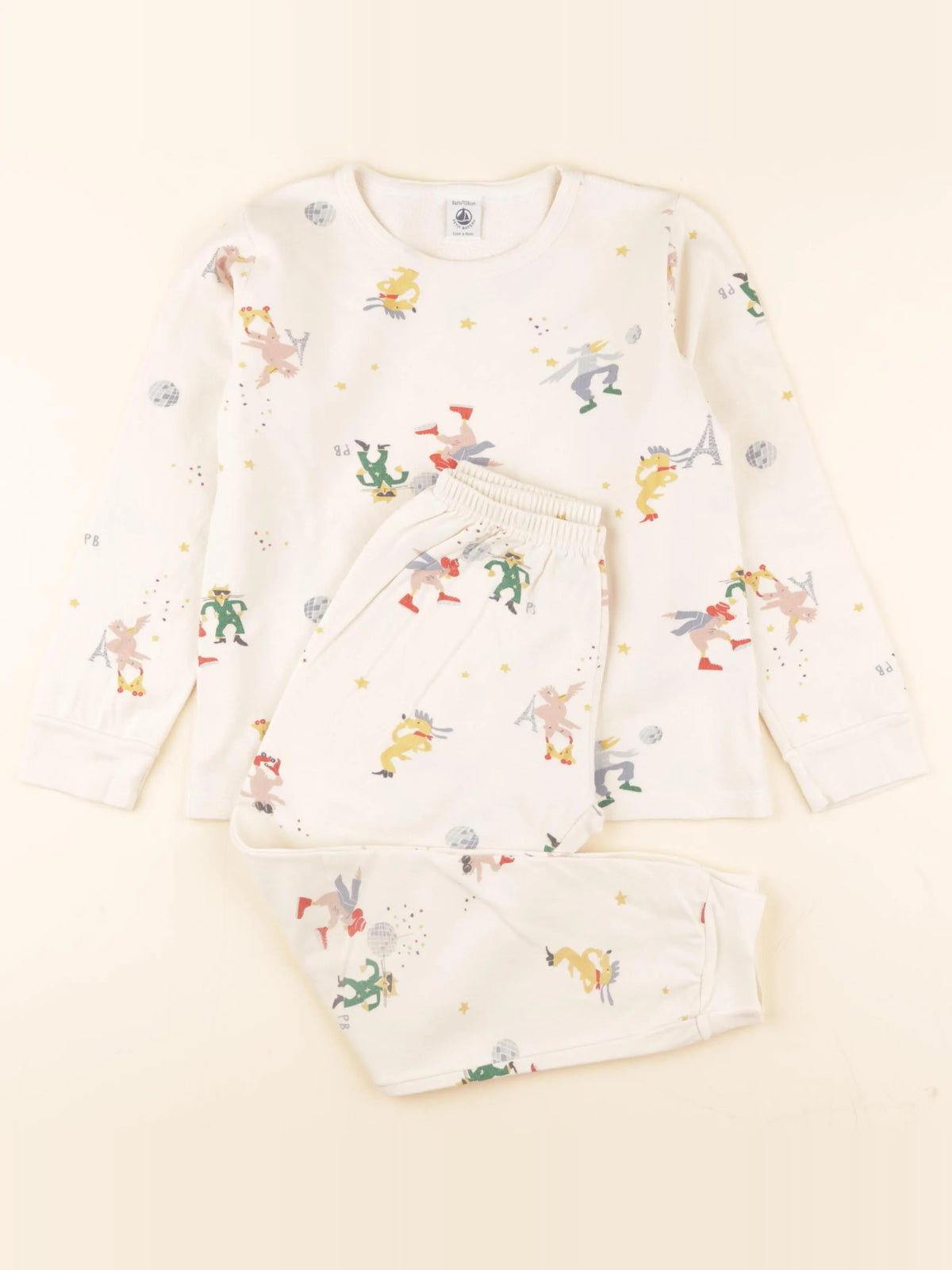 Pyjama coton beige
