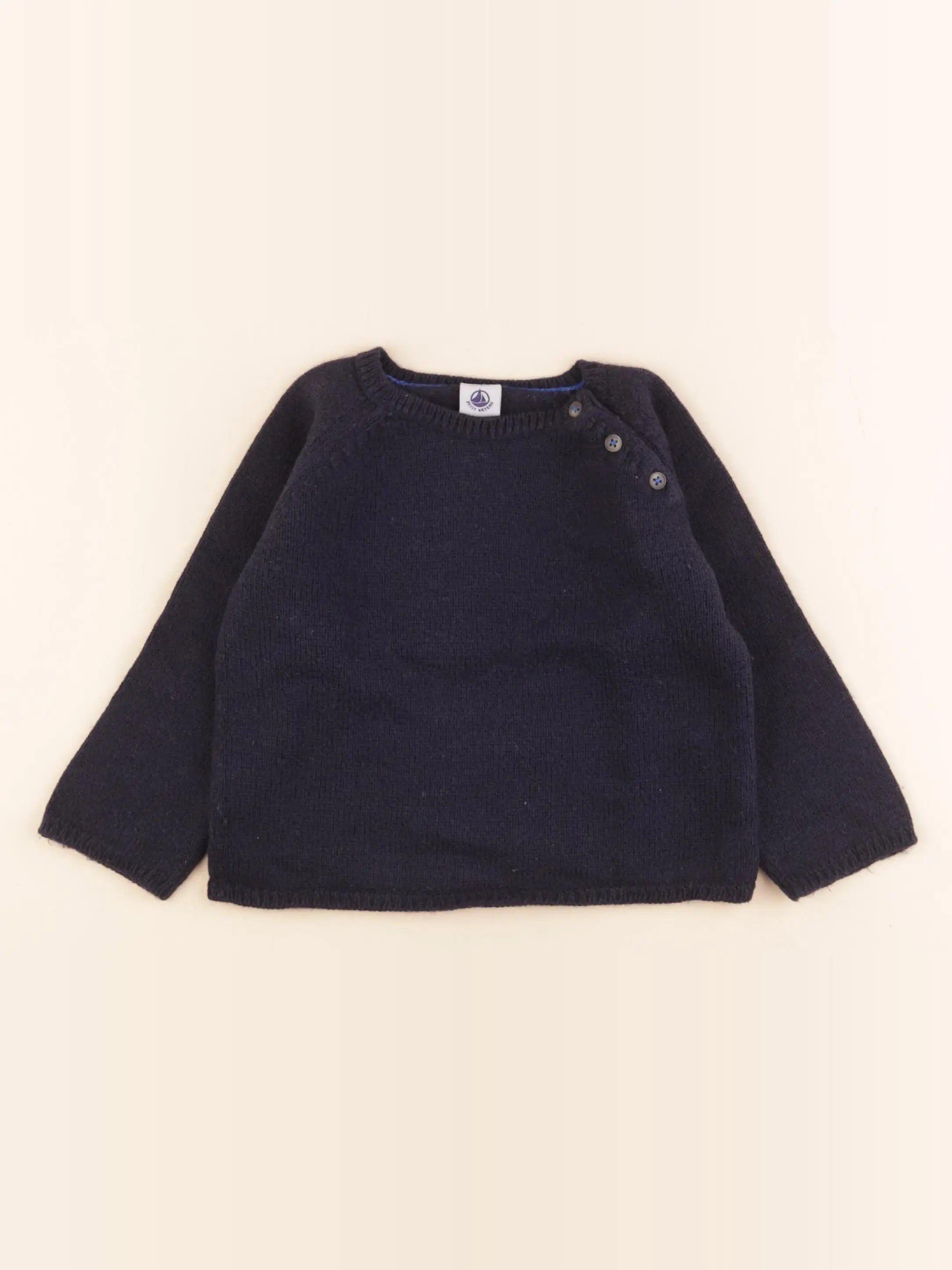 Petit Bateau - pull bleu - 24 mois