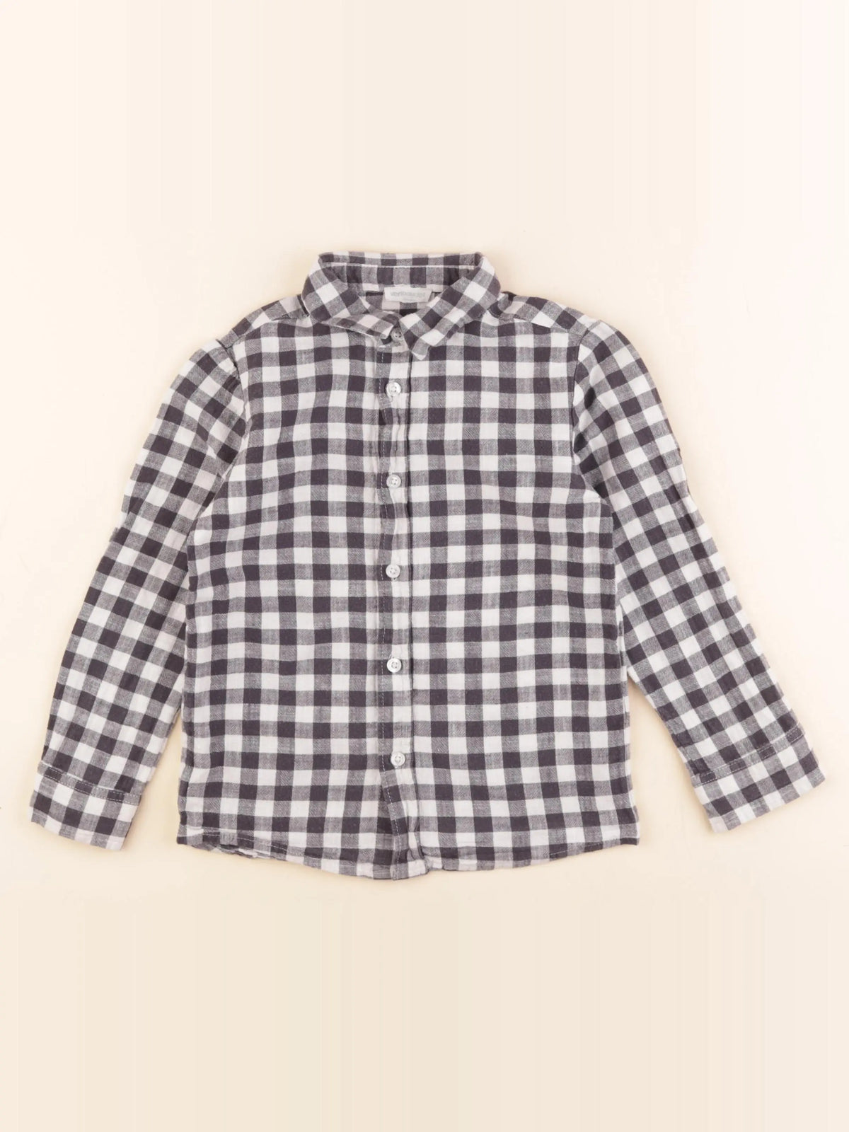 Vertbaudet - chemise blanc, bleu - 6 ans