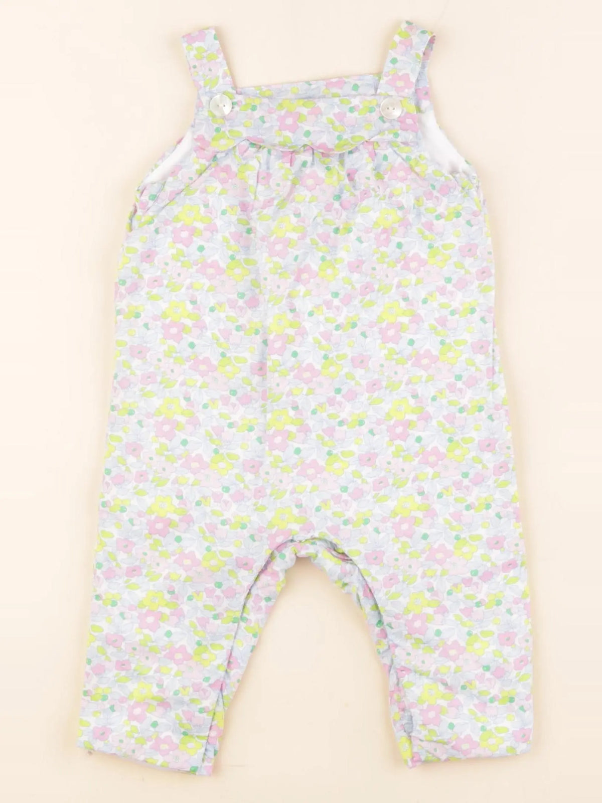 Jacadi - combinaison doublé, liberty multicolore - 6 mois