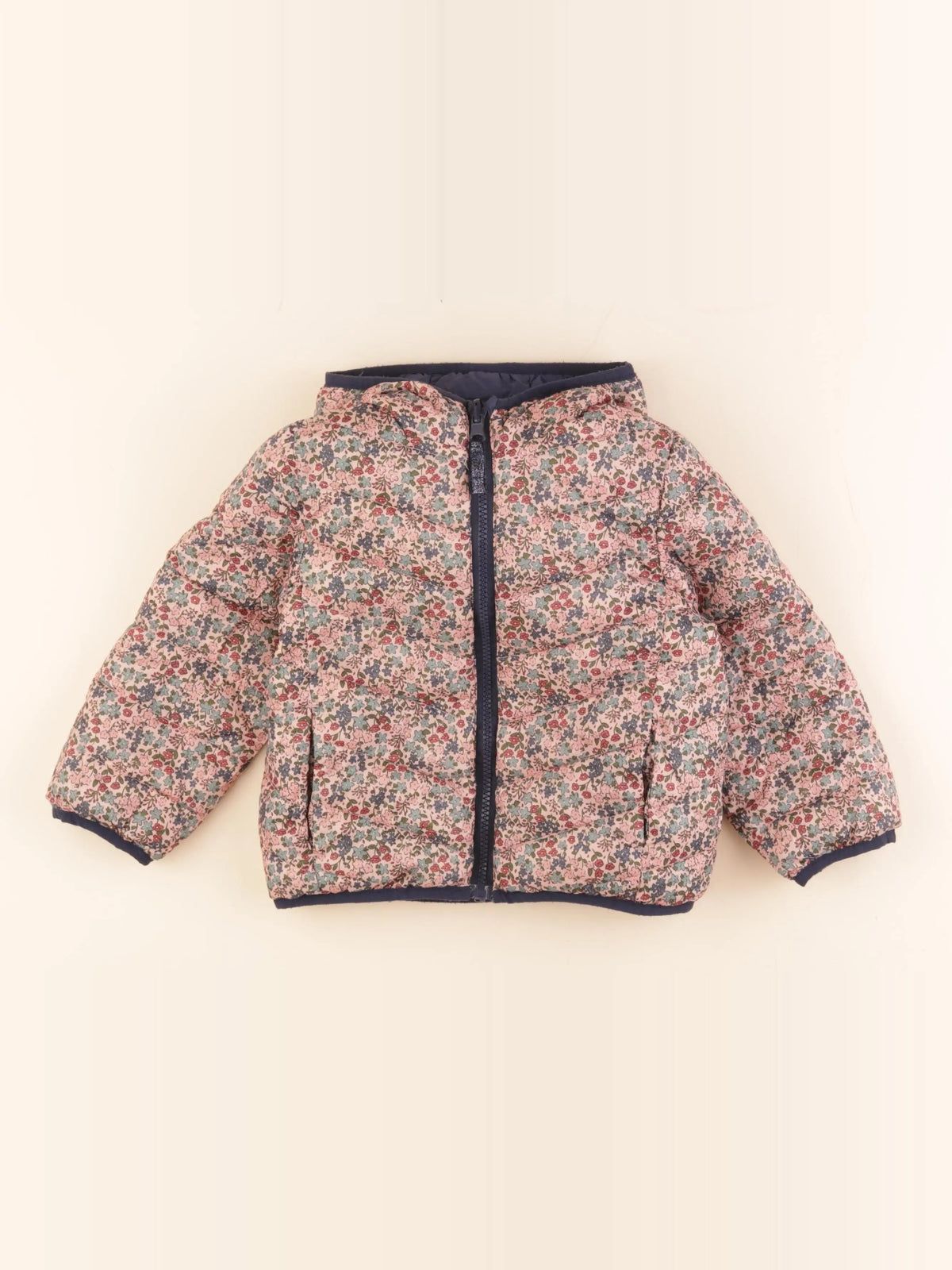 Vertbaudet - doudoune réversible multicolore - 4 ans